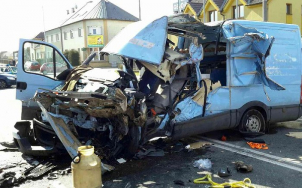 Dopravní nehoda dvou vozidel v Olomouci